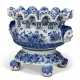 A DUTCH DELFT BLUE AND WHITE CHINOISERIE OVAL WINE-COOLER - photo 1