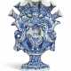 A DUTCH DELFT BLUE AND WHITE FIGURAL TULIP VASE - photo 1