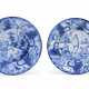 TWO LARGE DUTCH DELFT BLUE & WHITE MYTHOLOGICAL DISHES - photo 1