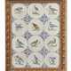 A FRAMED SET OF TWELVE DUTCH TIN-GLAZED EARTHENWARE ORNITHOLOGICAL TILES - photo 1