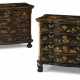 A MATCHED PAIR OF CHINESE EXPORT BLACK AND GILT LACQUER COMMODES - фото 1