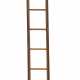 A WILLIAM IV LEATHER LINED FOLDING LIBRARY LADDER - Foto 1