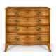 A GEORGE III SATINWOOD BANDED SABICU CHEST-OF-DRAWERS - фото 1