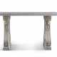 A WHITE MARBLE CENTER TABLE - photo 1