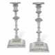 A PAIR OF GEORGE III SILVER CANDLESTICKS - фото 1