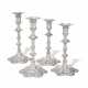 TWO NEAR PAIRS OF GEORGE II SILVER CANDLESTICKS - Foto 1