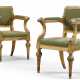 A PAIR OF ITALIAN CARVED GILTWOOD ARMCHAIRS - фото 1