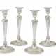 A SET OF FOUR GEORGE III SILVER CANDLESTICKS - photo 1