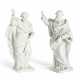 DEUX FIGURES D’APÔTRES EN PORCELAINE ÉMAILLÉE BLANCHE DANS LE STYLE DE MEISSEN, PROBABLEMENT DU XIXE SIECLE - photo 1