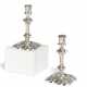 James Gould. PAIR OF GEORGE II SILVER CANDLESTICKS - photo 1