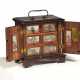 South Germany. SMALL MIXED MEDIA TRAVELLING CABINET WITH GLASS PAINTINGS - photo 1