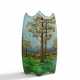 Daum Frères. SMALL GLASS VASE WITH BIRCH TREES - photo 1