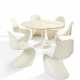 MARBLE DINING TABLE "TULIP - 173" & SIX CHAIRS "PANTON CHAIR" - photo 1