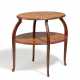 Louis Majorelle. OVAL WOODEN ETAGERE TABLE WITH FLORAL INSETS - фото 1