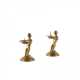 Albert Gustav Bunge. PAIR OF BRASS CANDLESTICKS IN THE SHAPE OF KNEELING GIRLS - photo 1