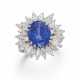 . SRI LANKA SAPPHIRE-DIAMOND-RING - photo 1