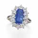 . SRI LANKA SAPPHIRE-DIAMOND-RING - photo 1