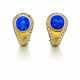 . SAPPHIRE-DIAMOND-EAR STUD CLIPS - фото 1