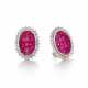 RUBY-DIAMOND-EAR-STUDS - фото 1