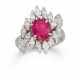 BURMA RUBY-DIAMOND-RING - photo 1