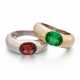 TWO GEMSTONE-RINGS - photo 1