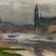 Otto Altenkirch. Dresden with Augustus Bridge. Small, grey atmosphere - photo 1