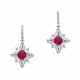 RUBY AND DIAMOND EARRINGS - photo 1