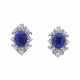 SAPPHIRE AND DIAMOND EARRINGS - фото 1