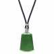 NO RESERVE - JADEITE AND DIAMOND PENDENT NECKLACE - photo 1