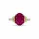 RUBY, COLOURED DIAMOND AND DIAMOND RING - фото 1