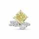 COLOURED DIAMOND AND DIAMOND RING - фото 1