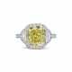 NO RESERVE – COLOURED DIAMOND AND DIAMOND RING - фото 1