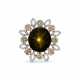 NO RESERVE – STAR COLOURED SAPPHIRE, COLOURED DIAMOND AND DIAMOND RING - Foto 1