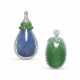 NO RESERVE – TWO JADEITE AND DIAMOND PENDANT - фото 1