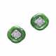 NO RESERVE – JADEITE AND DIAMOND CUFFLINKS - photo 1