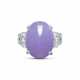 LAVENDER JADEITE AND DIAMOND RING - photo 1