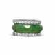 JADEITE ABACUS SEED RING AND PAIR OF DIAMOND RINGS - photo 1