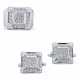 NO RESERVE – SET OF DIAMOND RING AND CUFFLINK - Foto 1