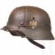 Stahlhelm M 35 des Heeres mit einem Abzeichen - фото 1