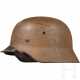 Stahlhelm M 35 des Heeres mit sandfarbenem Rauanstrich - photo 1