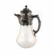 Silver water jug with engraved glass. - фото 1