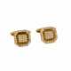 Gold Chopard cufflinks with guilloche and diamonds. - фото 1