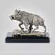 Silver plated figure Boar. - Foto 1