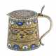 Russian, silver cloisonné enamel mug in neo-Russian style. 20th century. - фото 1