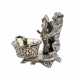 Witty, silver salt cellar with a bear, Grachev`s workshop. 1889. - фото 1