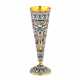 Silver cloisonne enamel champagne glass. Vasily Agafonov. - фото 1