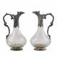 Pair of wine glass jugs in silver, Louis XV style, turn of the 19th-20th centuries. - Foto 1