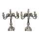 Pair of silver candelabra. Vercelli 1920. - Foto 1