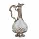 French fluted glass wine jug in silver in the style of Louis XV, late 19th century. - photo 1