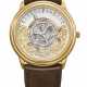 AUDEMARS PIGUET. AN ATTRACTIVE AND UNUSUAL 18K GOLD AUTOMATIC WANDERING HOUR WRISTWATCH - фото 1